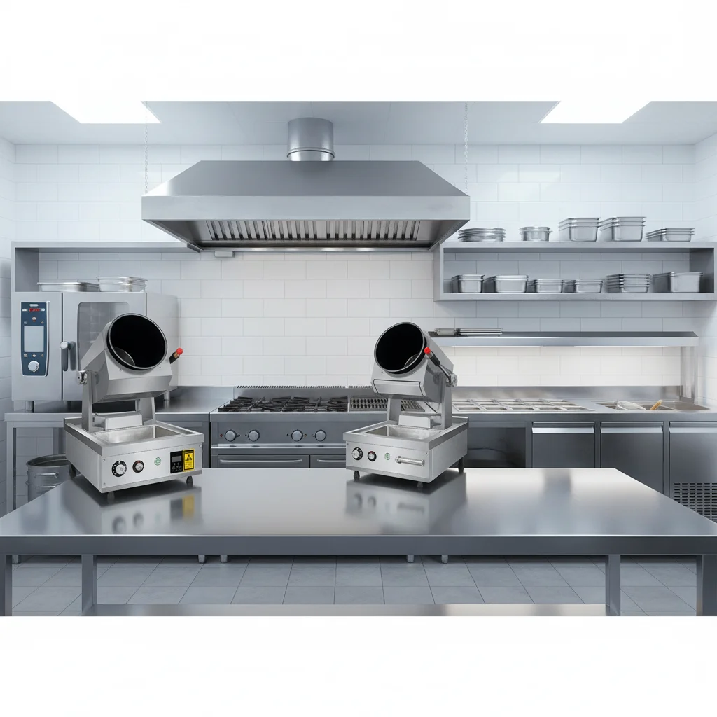 Electric Automatic Stainless Steel Kitchen Restaurant Wok Stir Fry Equipment Commercial Cooking Robot Cooker