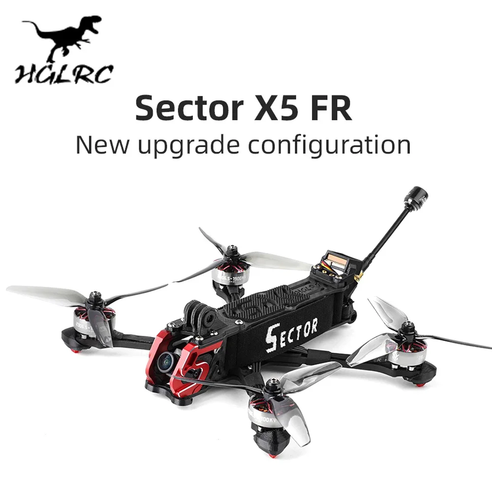 

HGLRC Sector D5/X5 6S Analog/HD 5 Inch FPV Racing RC Drone w/Zeus F722 mini FC 45A V2 4in1 ESC M80 GPS 2306.5 1900KV Motor Drone