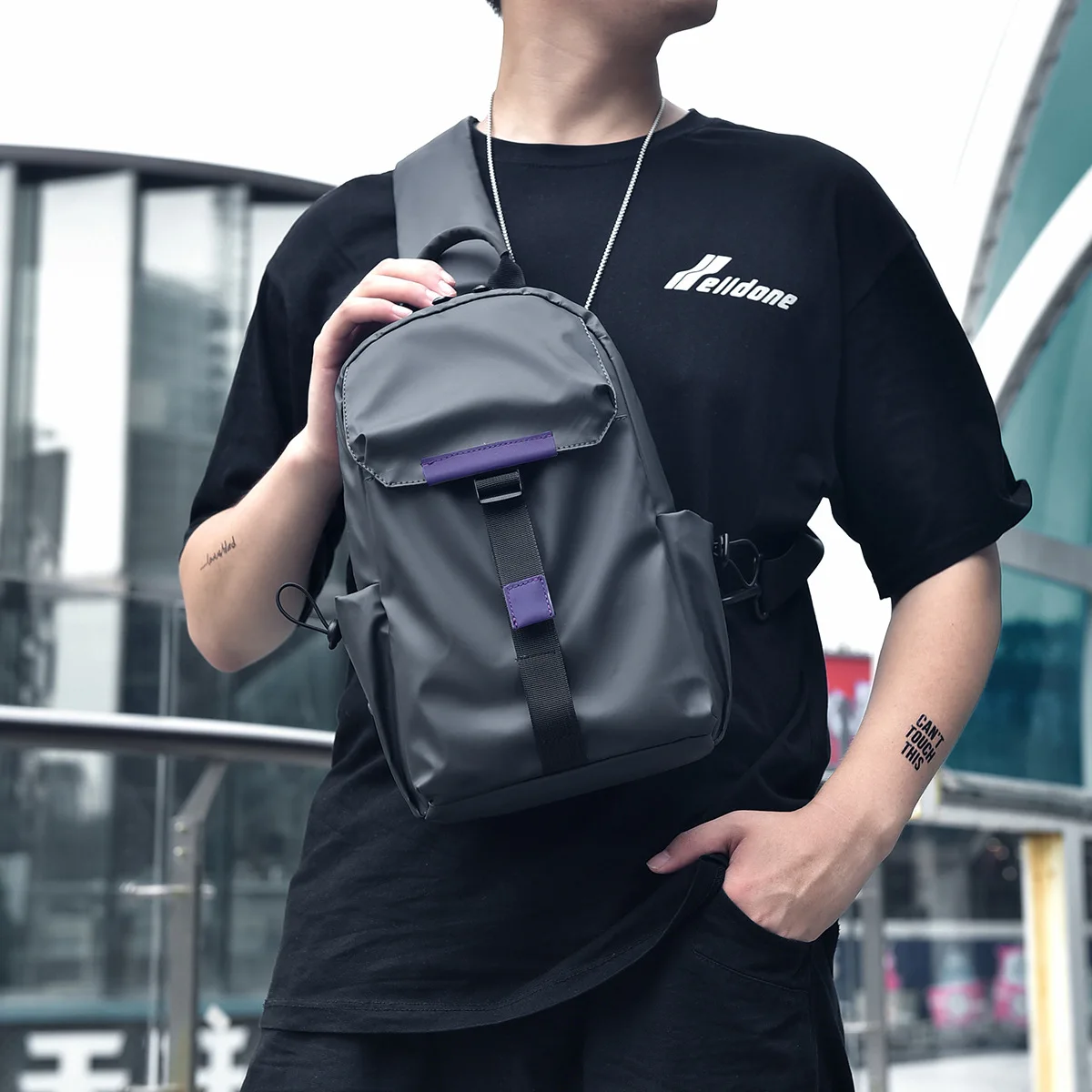Multi Functional New Large Capacity Shoulder Crossbody Bag Chest Bag PU Waterproof Outdoor Party Convenient Portable Small Bags
