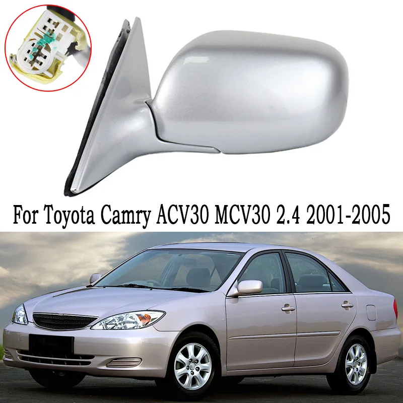 

Для Toyota Camry ACV30 MCV30 2,4 2001 2002 2003 2004 2005, автомобильные аксессуары, боковое зеркало заднего вида в сборе, авто электрическое складное