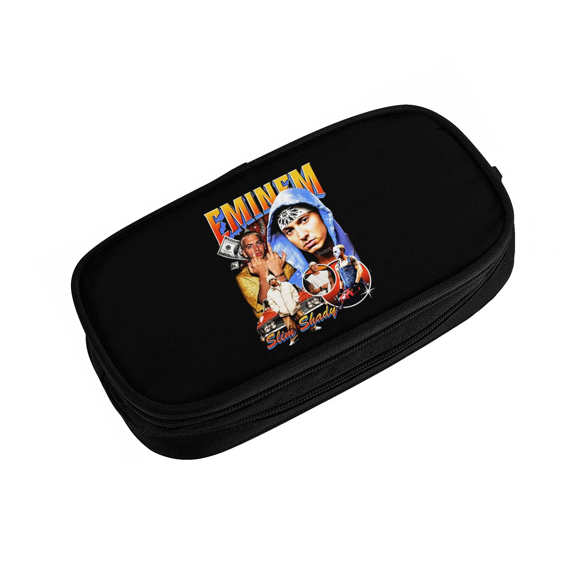 Cute Eminems Hip Hop Rapper  Pencil Case for Girls Boys American Pop Music  Large Capacity Pen Bag Box School Supplies