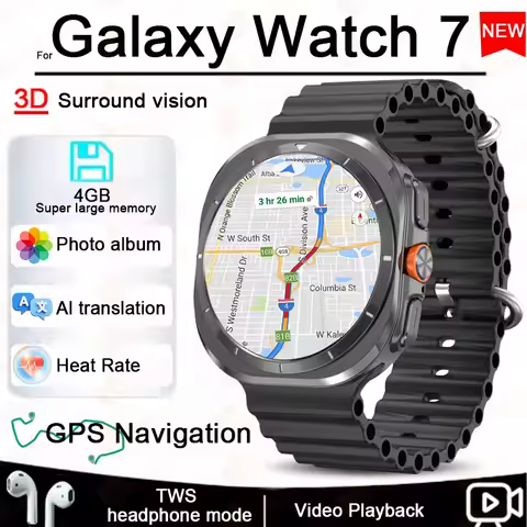 For Samsung Galaxy 7 Smart Watch Men Sports 4GB Bluetooth Call Heart Rate GPS Path 1.32-inch Screen Waterproof Woman Smartwatch