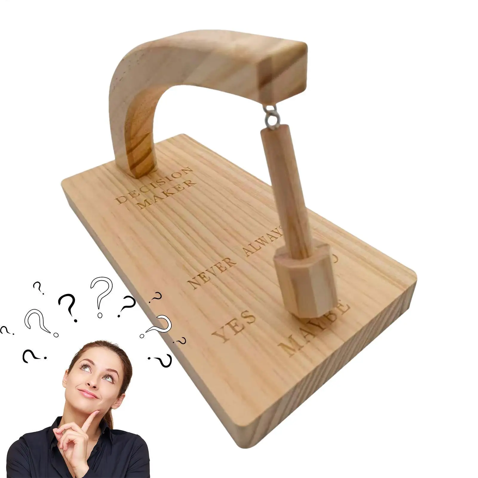 Decision MakerPendulum Magnetic Wooden Decision MakerPendulum Swing Creative Desktop Decider For Women
