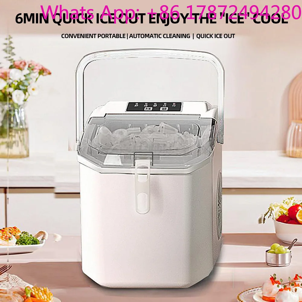 2025 New Smart Mini Ice Cubes Machine Portable Ice Maker Machine Automatic Cleaning Maquina Hacer Cubitos De Hielo