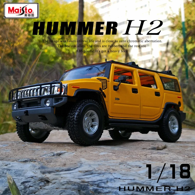 

Maisto 1:18 2003 HUMMER H2 SUV Alloy Car Model Simulation Diecast Metal Toy Off-Road Vehicles Car Model Collection Children Gift