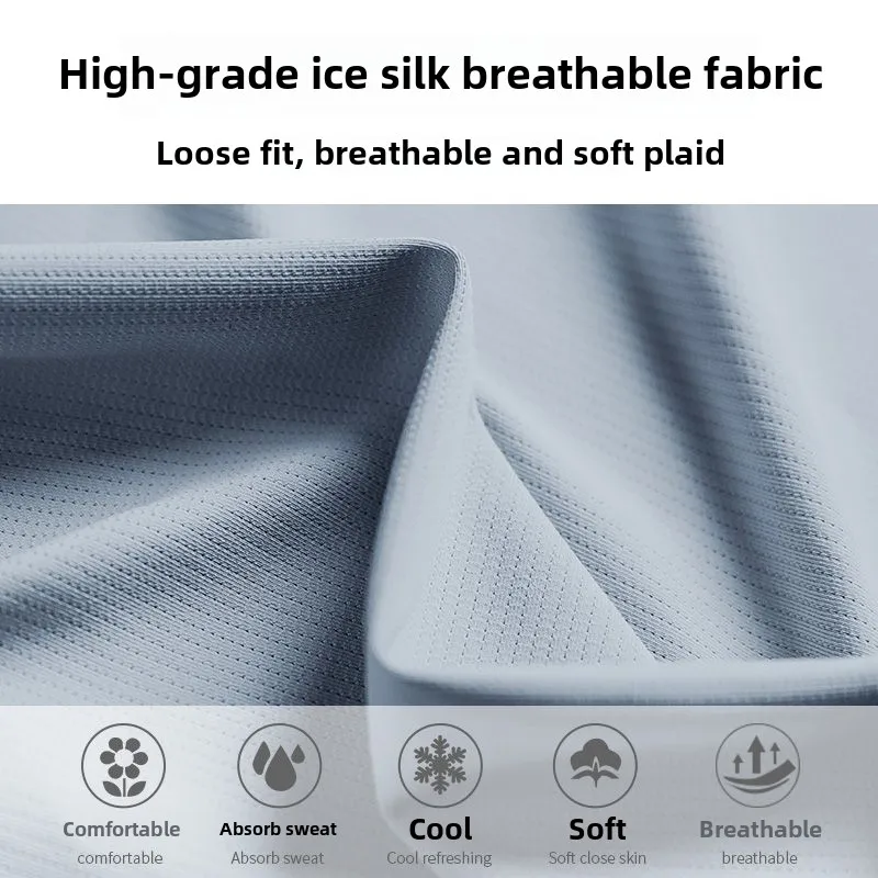 New Quick-drying Men's T-shirt Sports Ice Silk Short-sleeved Half-sleeved Summer Thin Fitness Clothes Running Clothes Suit