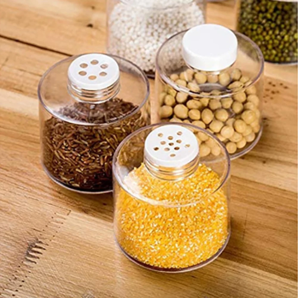 6PCS Stackable Seasoning Bottle Spice Grain Storage Box Tower Seasoning Rack Tower Seasoning Jar