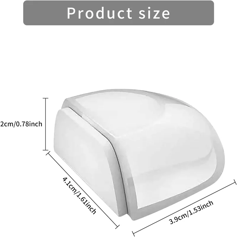 ABPP-6Pcs توقف الباب أرضية عازلة للباب ذاتية اللصق للإلتصاق الشفاف، سدادة باب الأرضية بدون عازلة جدار الحفر