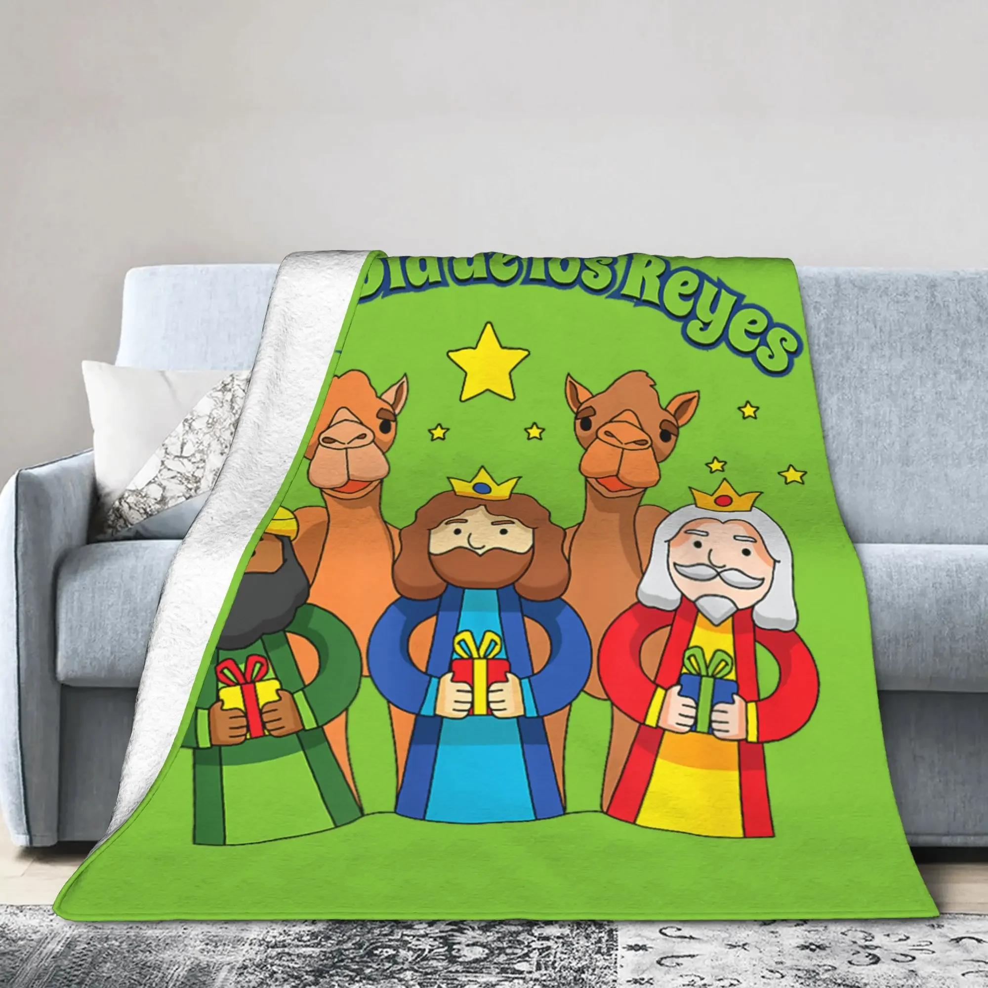 

Пледы из фланели и вязаные одеяла для путешествий Happy Three Kings Day Epiphany Feliz Dia de los Reyes: мягкие, многофункциональные, для кровати