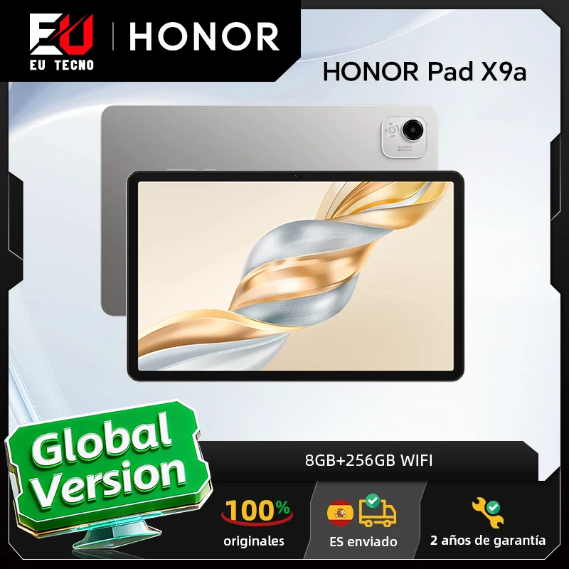 Version mondiale HONOR Pad X9a tablette Snapdragon 685 4G 11.5 pouces 120Hz 2.5K HONOR Fullview affichage 8300mAh batterie 8MP caméra,8GB 256GB