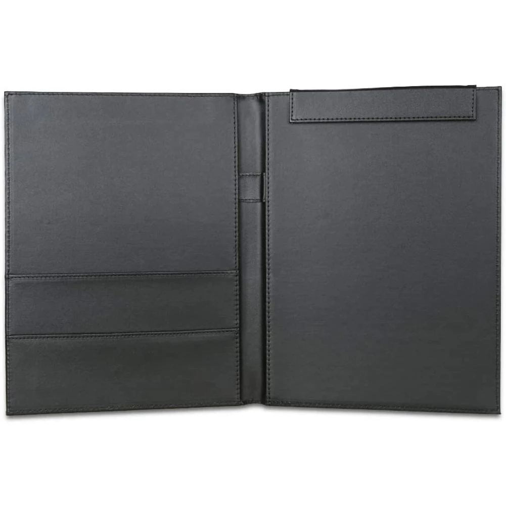 

Professional A4 Pu Leather Padfolio / Resume Portfolio Files Folder Document Storage Holder Writing Pad ( Black)