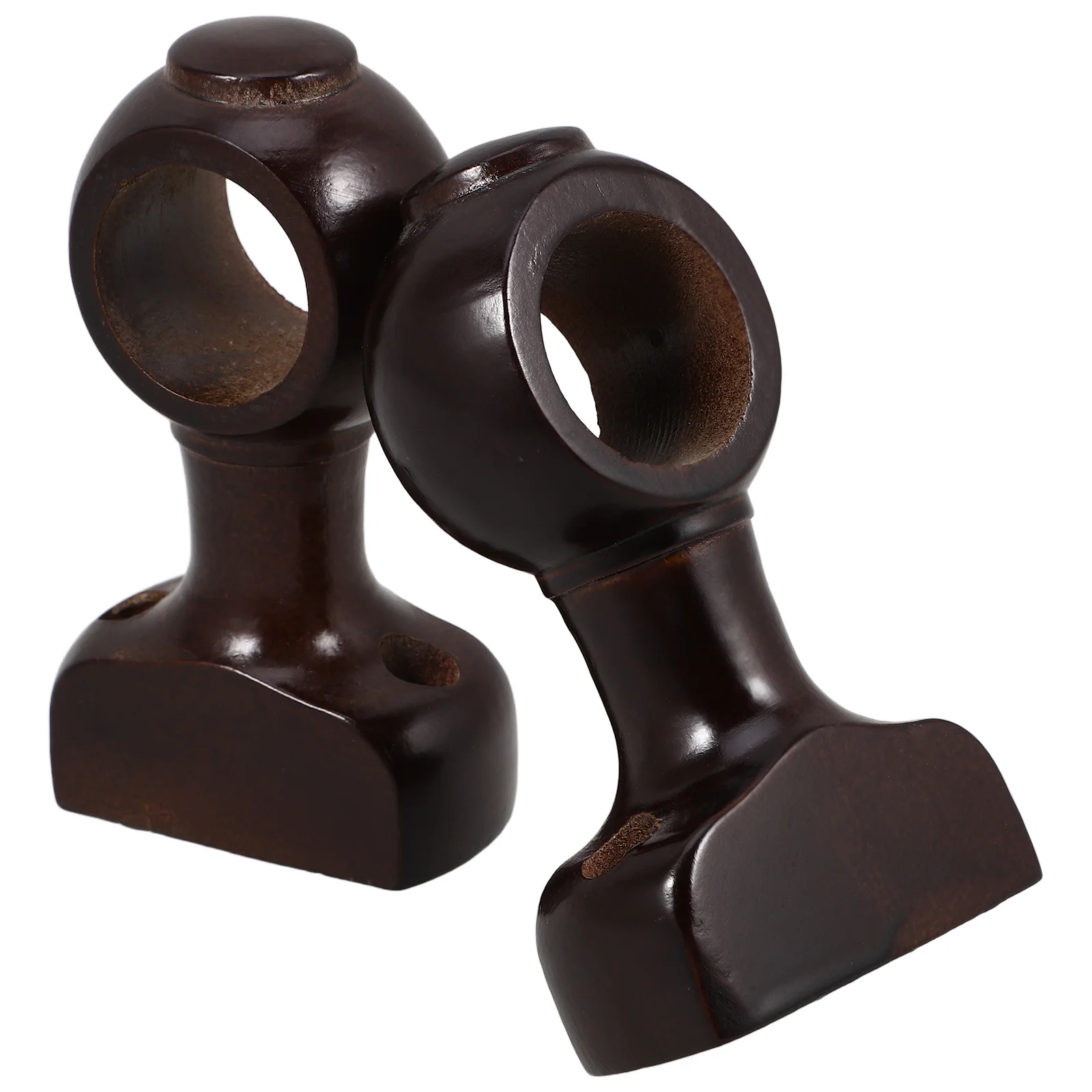

2pcs Curtain Rod Bracket Sturdy Single Double Holders Wooden Wall Mounted Brackets Ceiling Supports Home Decor Accessories