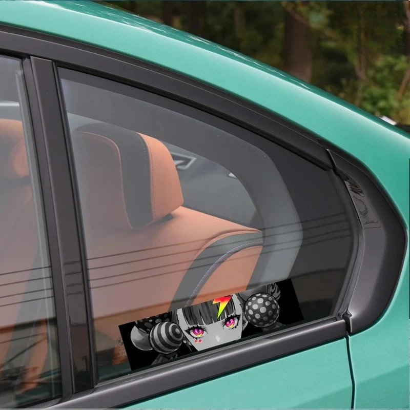 Anime JDM Girl Car Sticker Vinyl Decal Waterproof for Car Window Bumper Motorcycle Automotive Exterior Decor Stickers 6