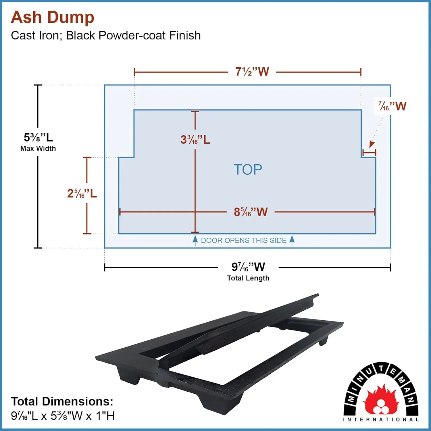 Cast Iron Ash Dump, Black