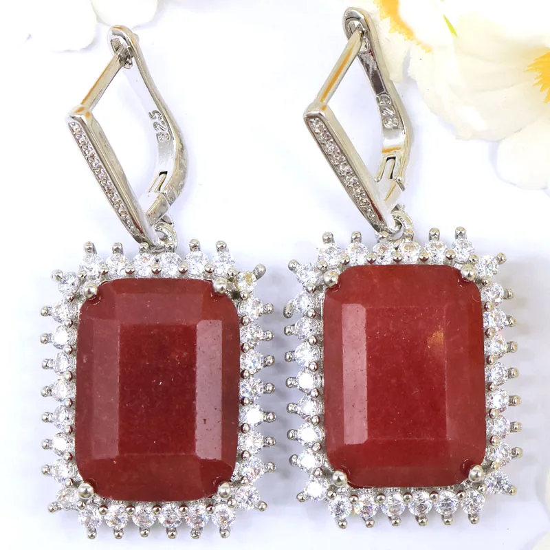 

40x20 мм, рекомендуем синий топаз, розовый кунцит, настоящий рубин, изумруд, сапфир, CZ, свадебная повседневная одежда, серебряные серьги