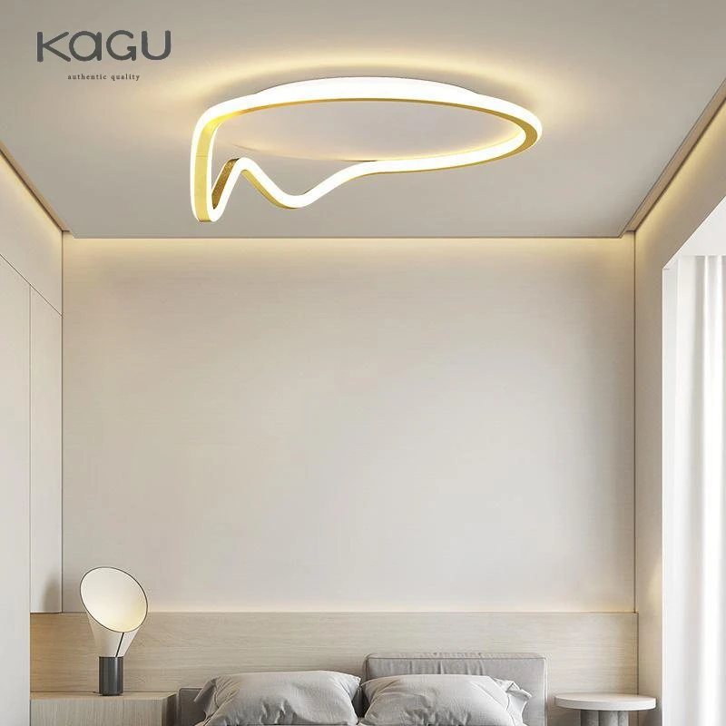 Imagem -05 - Nordic Geometry Round Led Ceiling Light Candelabro do Quarto Simples Iluminação para Sala de Estar e Jantar Decoração de Casa