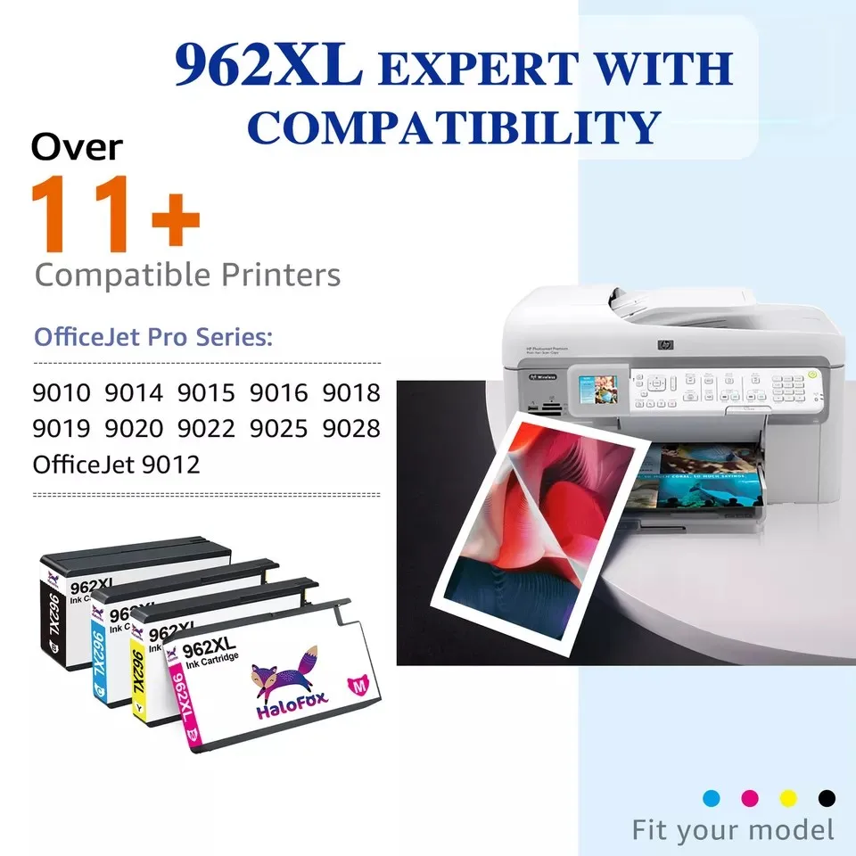 Черные чернила 1PK 962XL для HP OfficeJet Pro 9010 9015 9016 9018 9020 9025 9014 9027