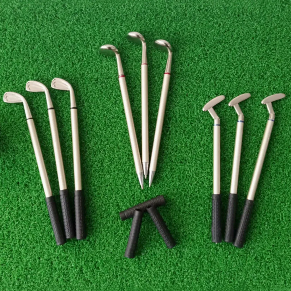 

3Pcs Ballpoint Pen Set Golf Gift Decorative Pen Black Red Blue Creative Design Office Desk Stationery Souvenirs
