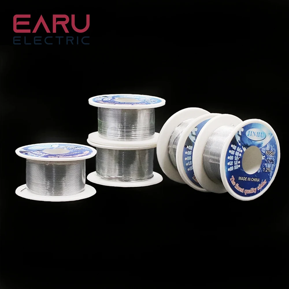 Tin lead Rosin Core Solder Wire 0.3mm 0.4mm 0.5mm 0.6mm 0.8mm 1.0mm 2% Flux Reel Welding line New Cable Lead Core BGA Repair SMT