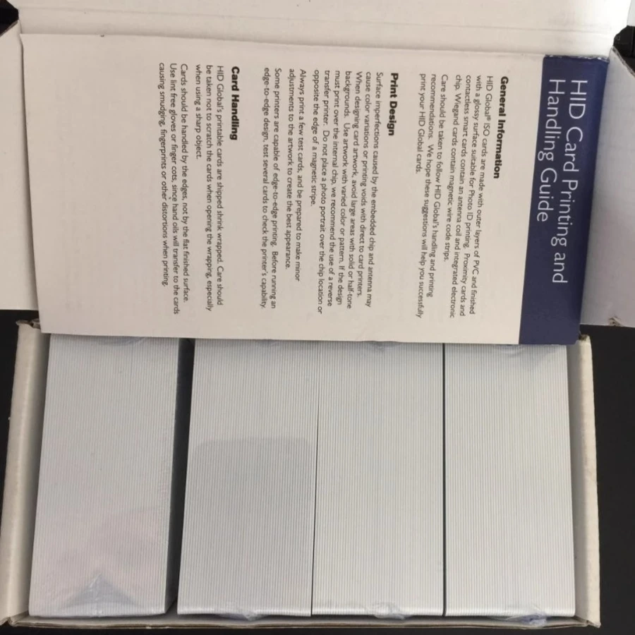 HID Corporation 1386 ISOProx II Proximity Access Card 125KHz 26Bit PVC Gloss Finish Imageable No Slot Punch for Security Systems