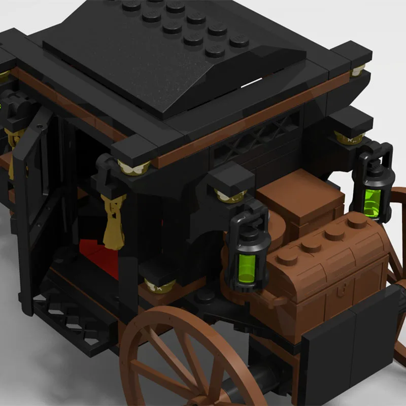 210PCS MOC Death Eater's CarriageMedieval architectureCarriage Kreative bausteine Pädagogisches spielzeug junge geschenke Ornamente