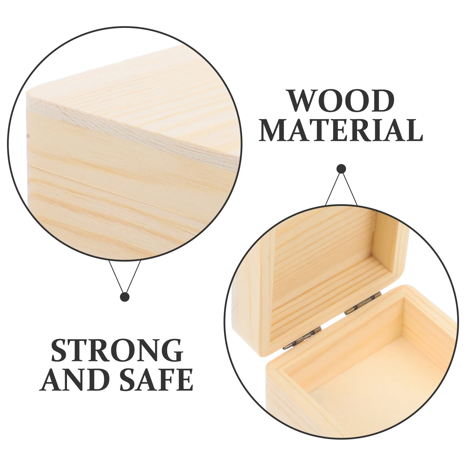 

6Pcs Handcrafted Wooden Storage Case for Jewelry Keepsakes Compact Organizer Box with Lid DIY Craft for Women Girls Gift