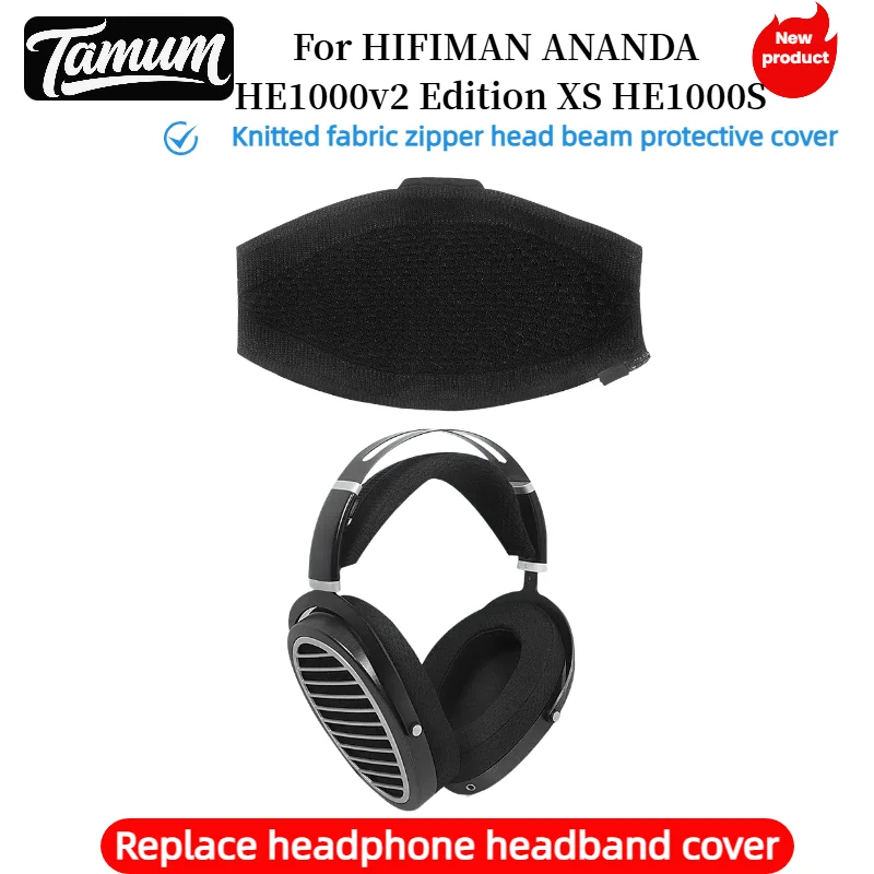 Универсальная повязка на голову TAMUM для HIFIMAN ANANDA HE1000v2 Edition XS HE1000S, подушка на молнии, защитная накладка, чехол на голову Универсальная повязка на голову TAMUM для HIFIMAN ANANDA HE1000v2 Edition XS HE1000S, подушка на молнии, защитная накладка, чехол на голову