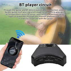 Sound Hunter Guitar Pickup Wooden Guitar Sound Hole Pickup Board Double Pickup Resonance/Anti-howl/BT Accompaniment Function