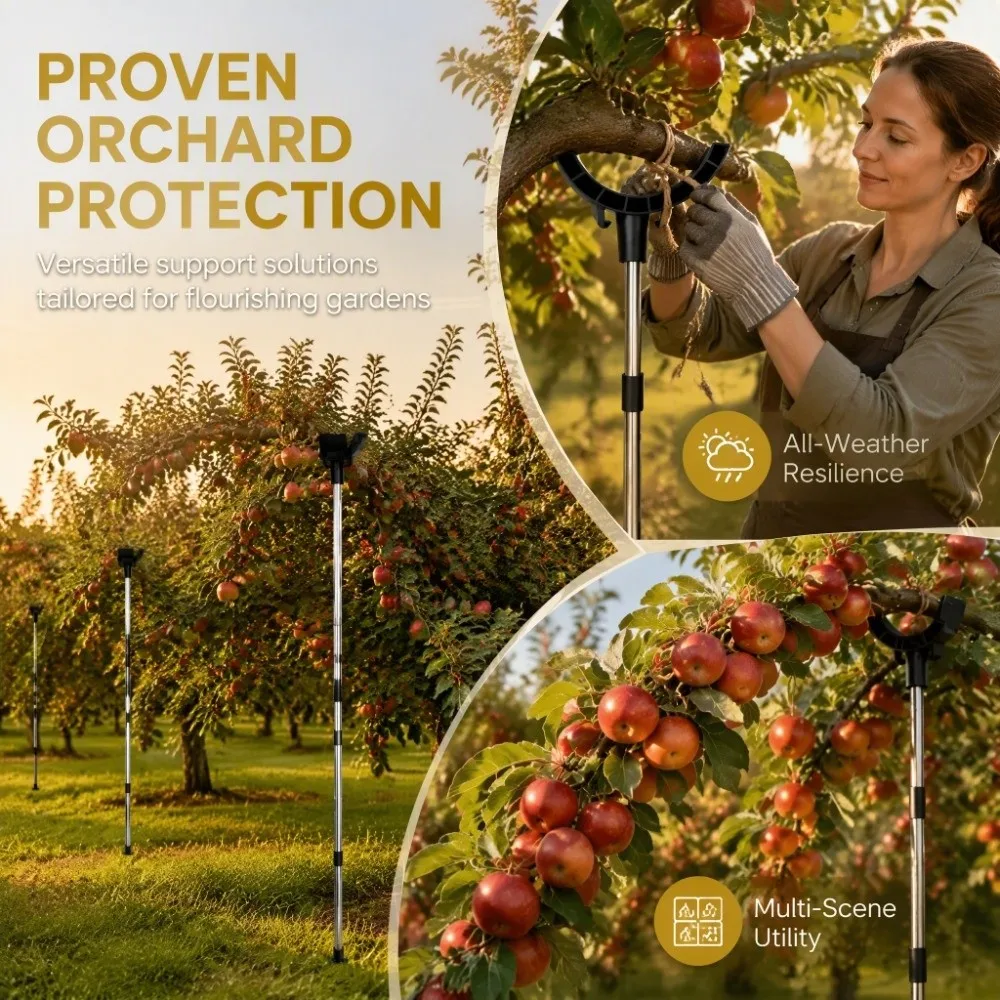 Stainless Steel Tree Support Stake 1.5m/1.9m Sturdy Branch Support Brace Prevent Breakage Durable Garden Plant Stake