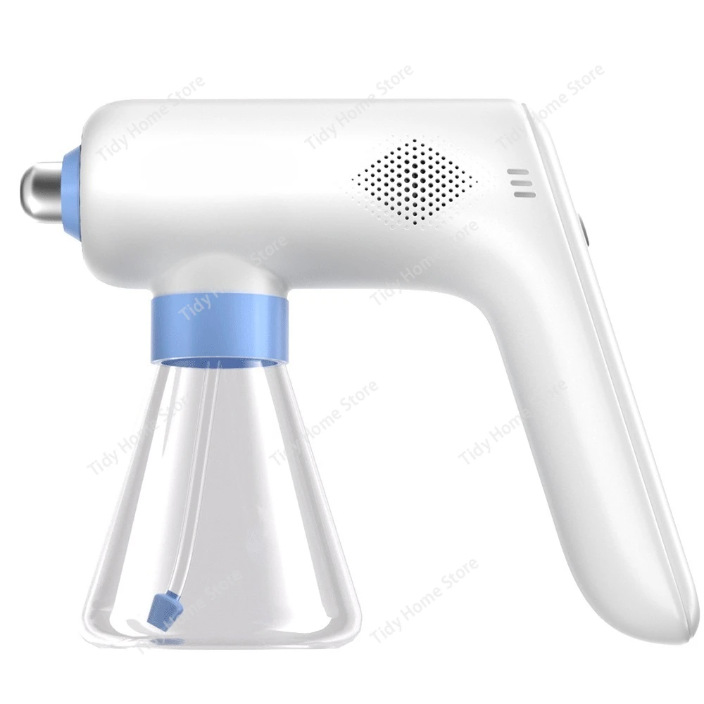 

Мини беспроводной электрический опрыскиватель USB перезаряжаемый нанометровый синий свет дезинфекционный опрыскиватель Fogger машина для дома и сада