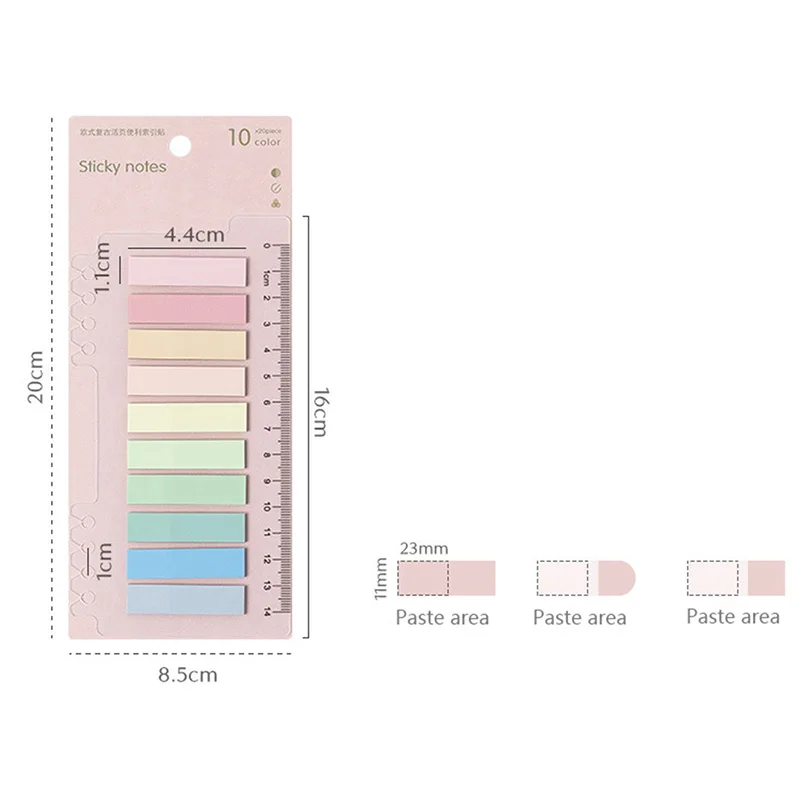 200 Stück Lose blatt Index Tabs selbst klebende Seiten markierungen DIY dekorative Haft notizen klassifizieren Dateien Flaggen Planer Mark Aufkleber