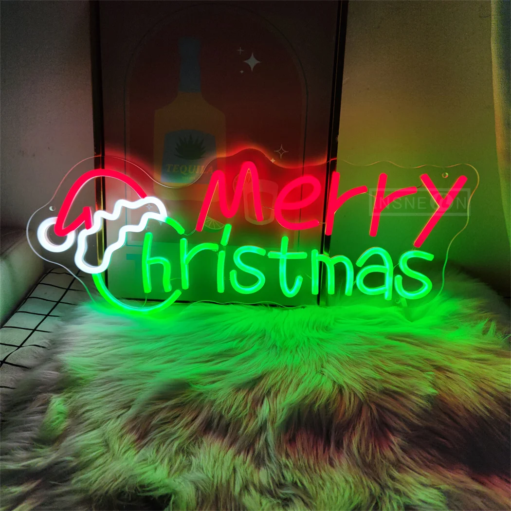 Frohe Weihnachten Leucht reklame USB angetrieben LED Leucht reklamen für Wand dekoration Schlafzimmer Club Party Shop Festival führte Mädchen Junge Weihnachts geschenk