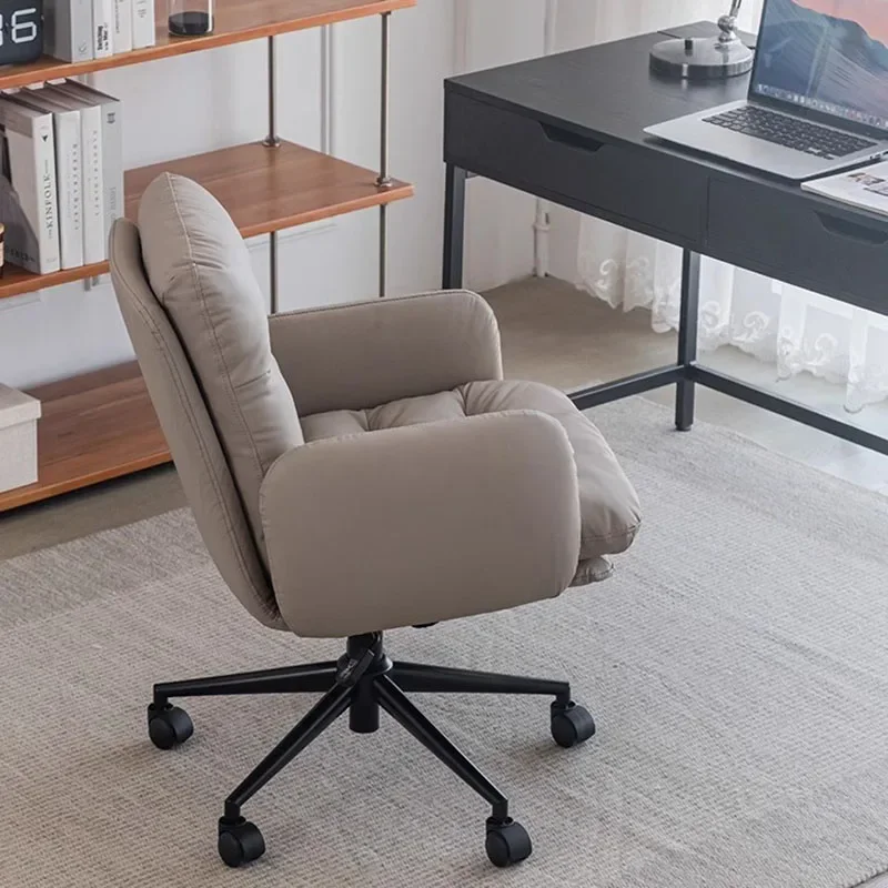 Sedia da ufficio per conferenze sedia da ufficio di Design con accento in pelle di lusso Mobile individuale soggiorno Sillas De Oficina Furnitures