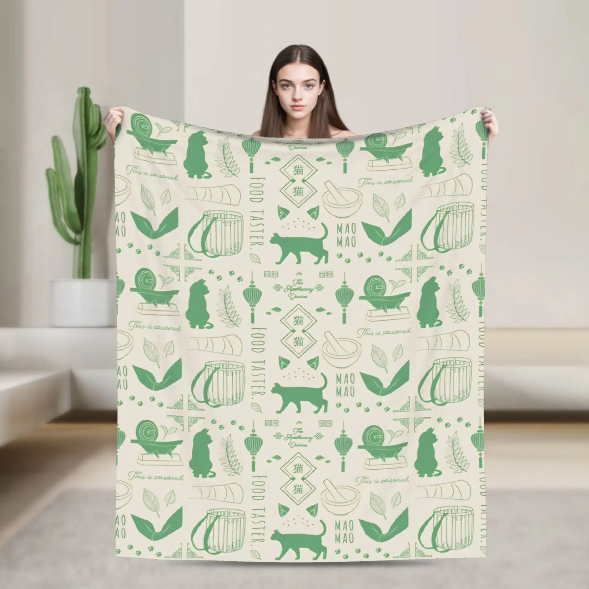 Maomao Anime Blanket Fleece The Apothecary Diaries Super Soft Throw Blanket for Bedding Couch Bedspread