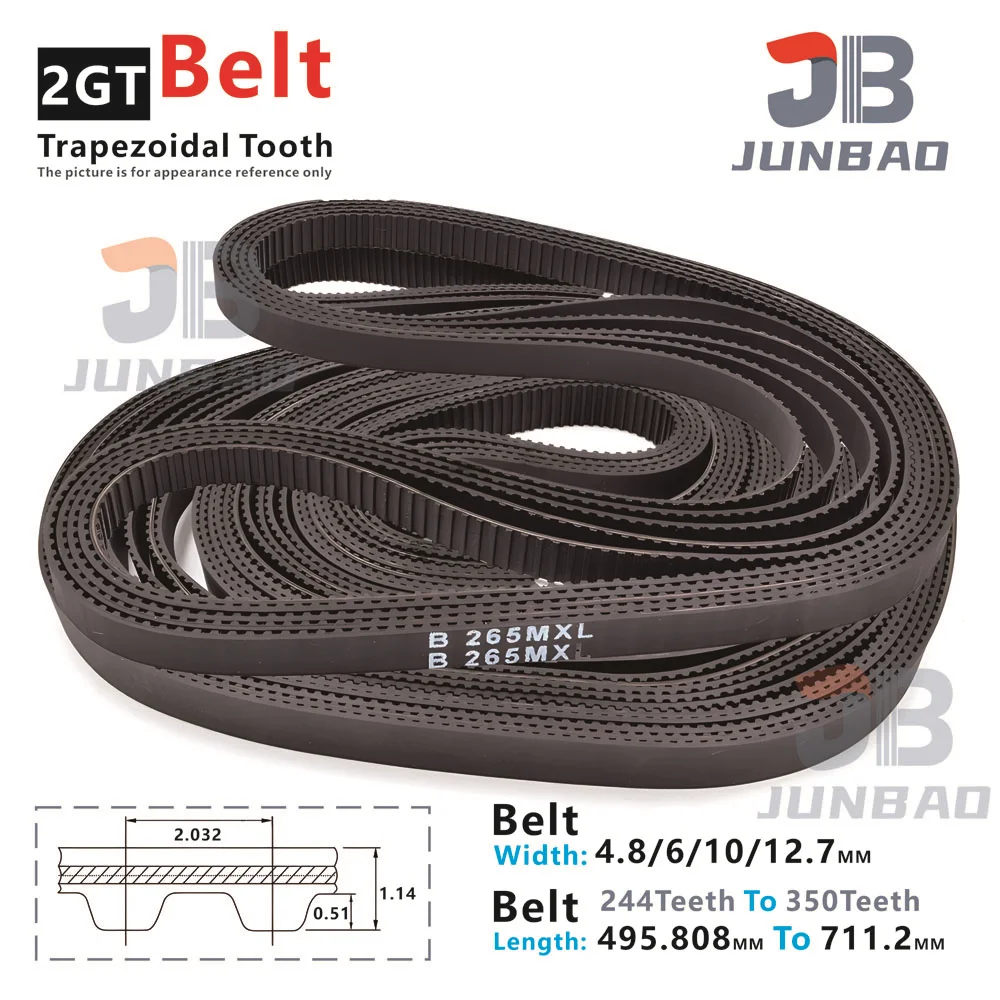 

MXL Model Timing Belt Pitch Length LP=495.808 To 711.2MM B244 To B350Teeth Width 4.8 6 10 12.7MM High Torque Synchronous Belt