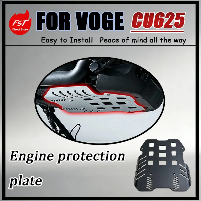 For VOGE CU625 High-Strength Metal Engine Chassis Protective Cover Oil Pan Protection Impact Resistant Accessory Rough Road Ridi