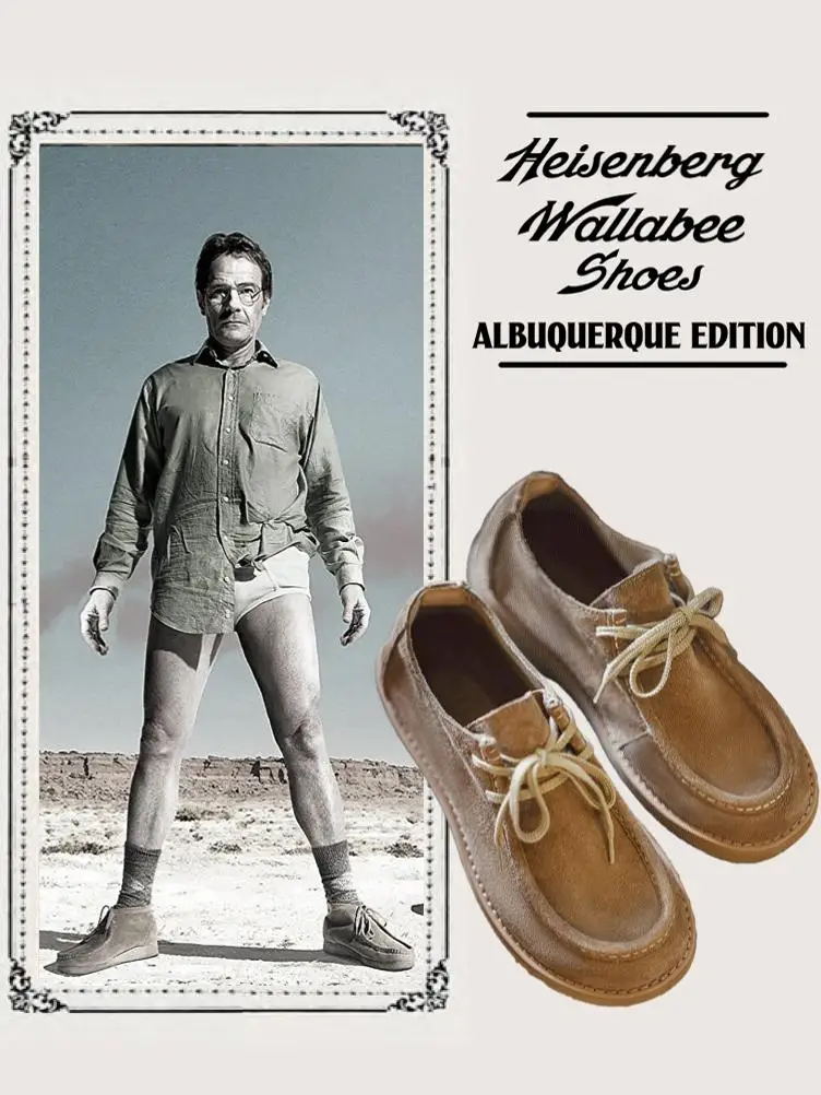 

Haisenfu Old White Kangaroo oes American Retro Moccasin Wallabee Genuine Leather Casual Leather oes Wear Resistant Laced ...