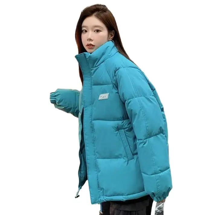 

Fashion Women streetwear loose casual BF styke down jackets candy color Female Jacket 2024 Winter Coat Parkas blue pink green