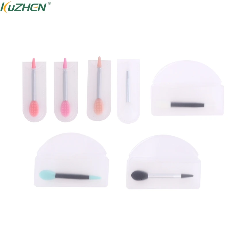 1Pcs Soft Silicone Lip Balms Lip Mask Brush With Sucker Dust Cover Lipstick Cosmetic Makeup Brushes Lipstick Brush Storage Box