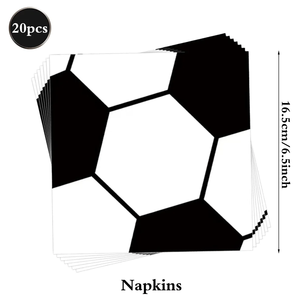 Fußball-Themenparty-Dekoration, Happy-Birthday-Banner, Fußball-Tischgeschirr, Popcorn-Box, Geschenktüte für Jungen und Mädchen, Sport-Fußball-Fans-Zubehör – Detail 17