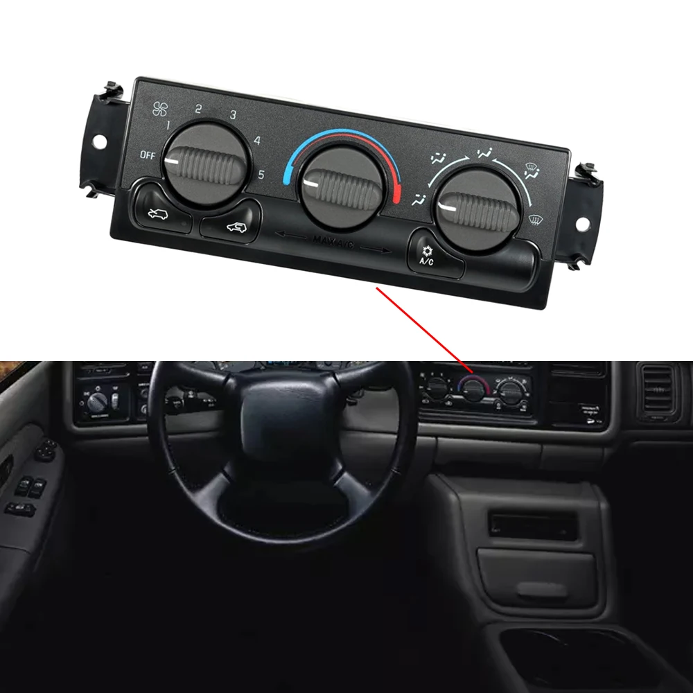 

1pc 599-266 A/C Heater Climate Control Panel for Chevy Silverado Suburban 1500 2500 3500 Tahoe GMC Yukon Air Condition Module