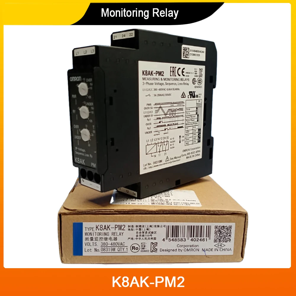 

K8AK-PM2 380-480VAC Monitoring Relay Fast Ship High Quality Fast Ship