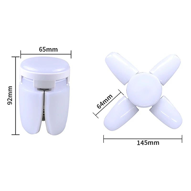 พัดลมรูปร่างหลอดไฟ LED โคมไฟหลอดไฟพับได้สําหรับห้องนั่งเล่นโกดังโรงรถโคมไฟเพดาน