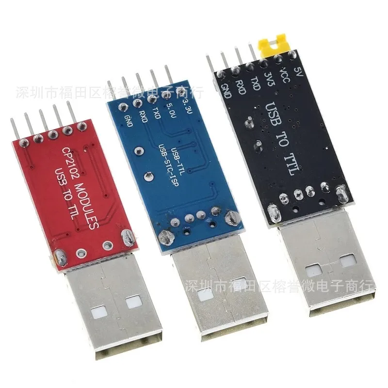 CP2102 + PL2303HX + CH340GD cabo de download USB para TTL USBSerial Port Converter Module 3Set