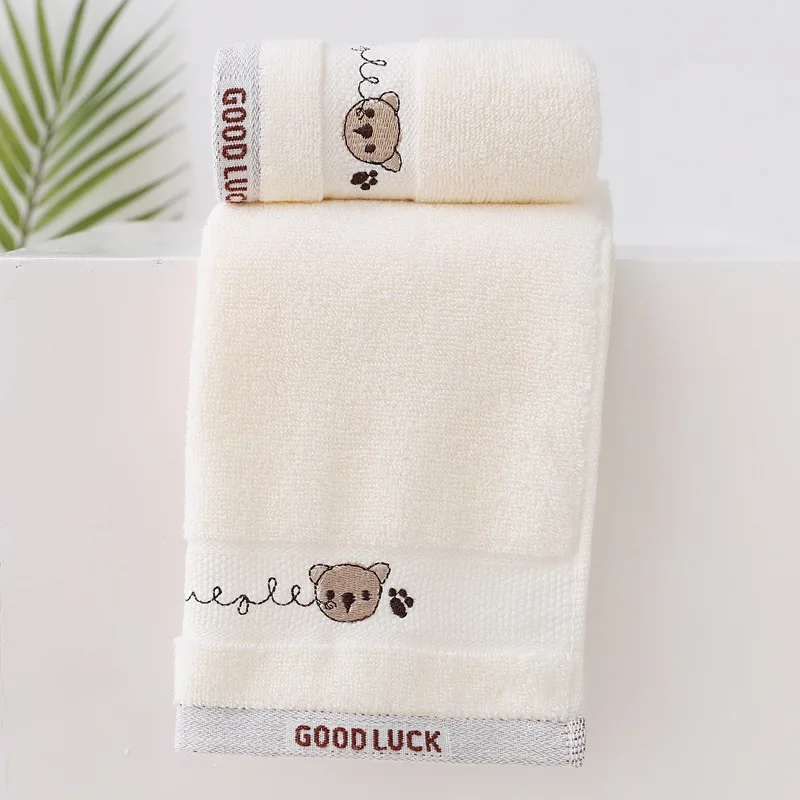 Baby Towels Cotton Bath Towel Face Washcloth Cute Cartoon Bear Hand Wipe Soft Children Towels Kids Newborn Bathing Handkerchief