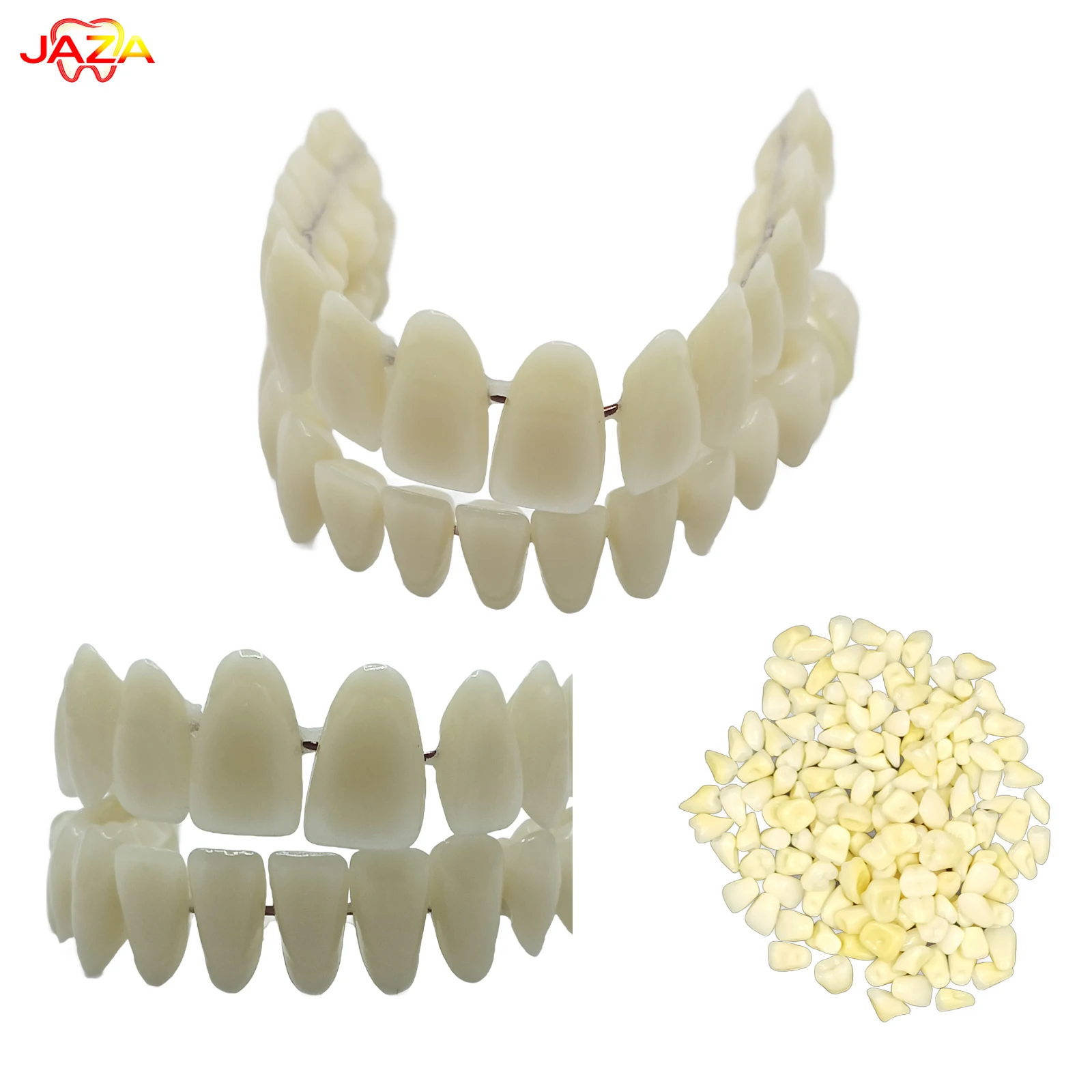 

28PCS Dental Resin Teeth Set, Full Denture Arrangement Practice Kit for Dental Teaching & Lab Training, Reusable