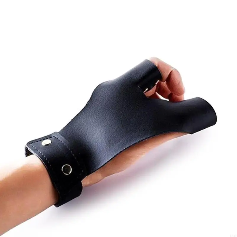 Leathers Traditional ArcheryGloves 2 Fingers Gloves Hand Guard Protector Recurve Bows