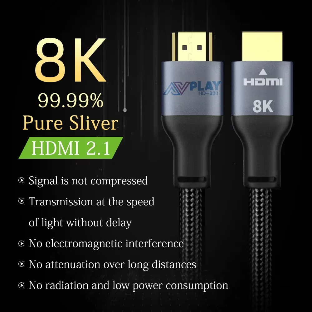 AVplay HD-300 99.99% Prata Personalizado Hi-end Áudio HiFi DAC DDC CD I2S IIS RJ45 Digita Wire Player Conectar DAC 4K 8K Cabo