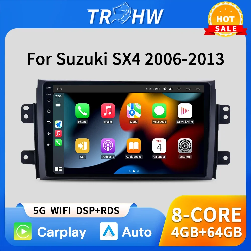 

For Suzuki SX4 2006 - 2014 For Fiat Sedici 189 2005 - 2014 Multimedia Player Navigation 2 din Carplay