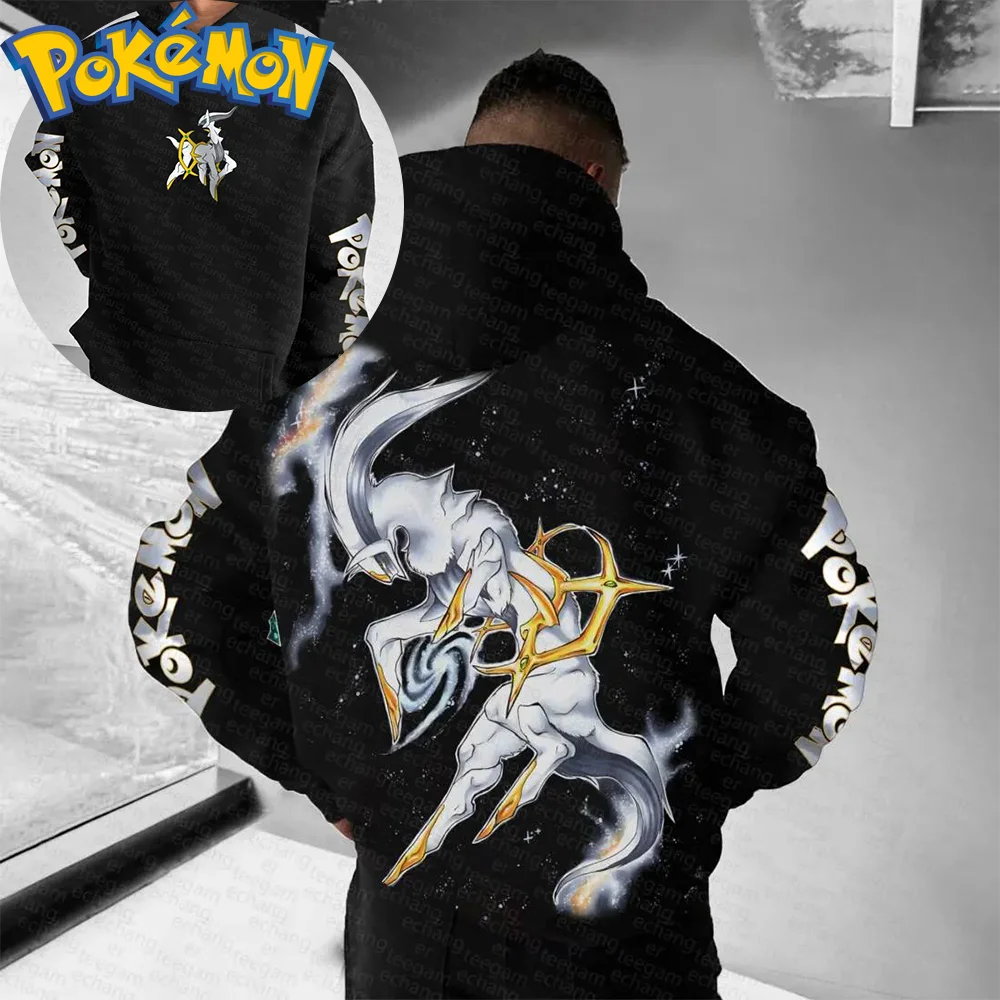 conjunto-de-moletom-pokemon-de-algodao-preto-com-estampa-traseira-arceus-detalhes-dourados-e-design-noturno-estrelado-roupa-casual-de-manga-comprida-unissex